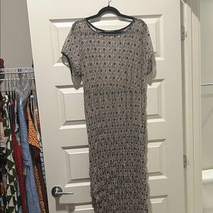 Sheer Short-Sleeve Midi Dress